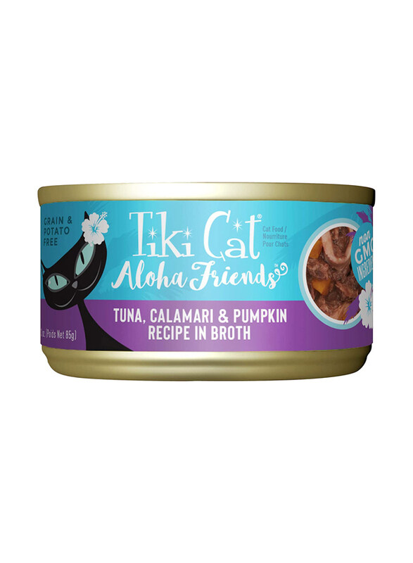 

Tiki Cat Aloha Friends Wet Cat Food Tuna, Calamari & Pumpkin - 3 oz. can