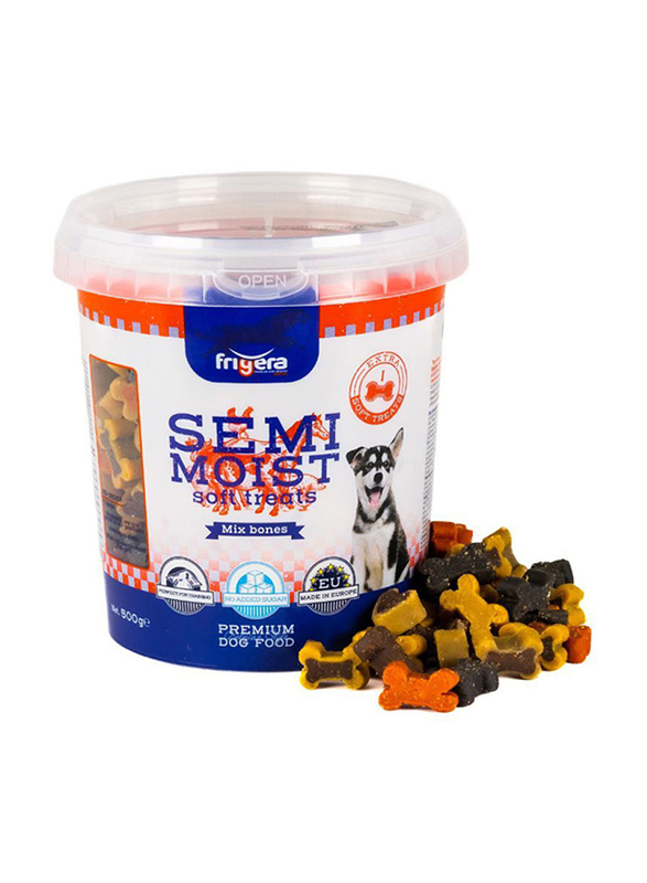 Frigera Semi-Moist Soft Treats Mix Bones Dog Dry Food, 500g