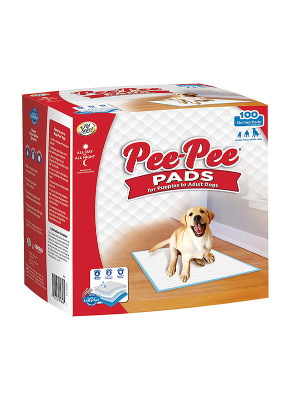 

Pet Select Pee-Pee Pet Training Puppy Pads, 100 Pieces, White