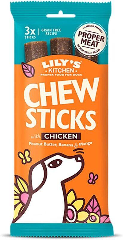 

Lily's Kitchen Dog Chew Sticks w/ Chicken Dog Treats (120g)