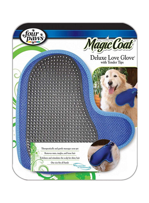 

Four Paws Magic Coat Glove Deluxe Tender Tip, Blue