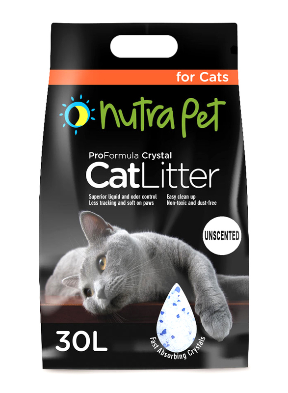 Nutra Pet Cat Litter Silica Gel, 30 Liter, White