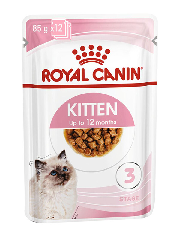 

Royal Canin Feline Health Nutrition Kitten Gravy Wet Food, 12 Pouches x 85g