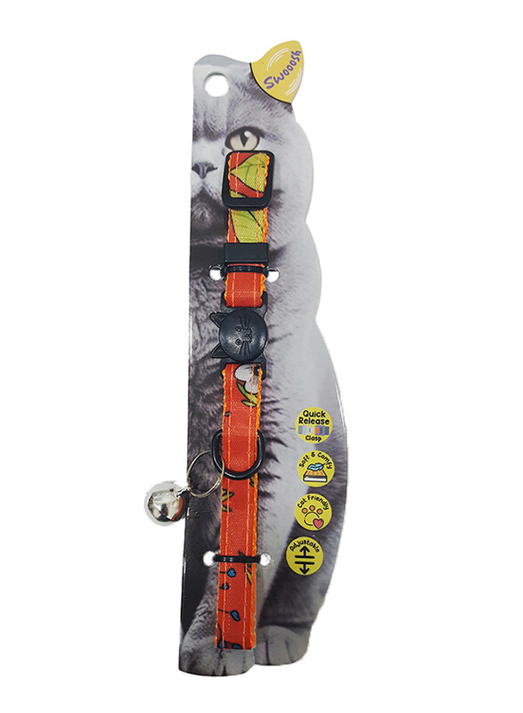 

Swooosh Fresh Breeze Safe Cat Collar, Orange