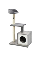 Nutra Pet Frisco Cat Tower, 57 x 39 x 108cm, Grey