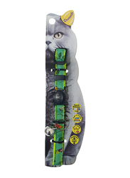 Swooosh Magpie Safe Cat Collar, Green