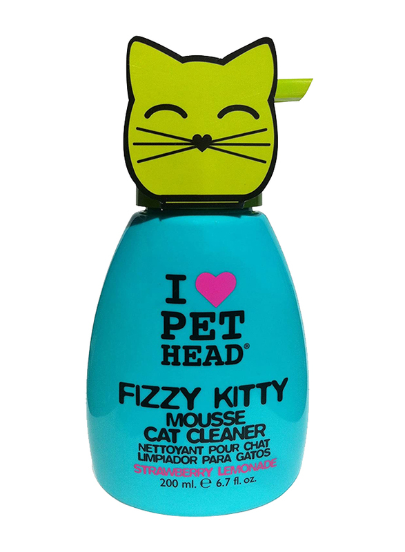Pet Head TPHC6 Fizzy Kitty Mousse Cat Cleaner, 200ml, Blue/Green
