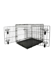 Nutrapet Double Door Dog Crate with Divider, Extra Large, Black