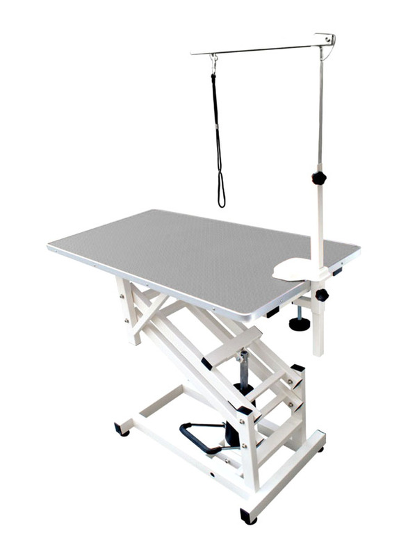 Nutra Pet Manual Hydraulic Grooming Table, 110 x 60cm, Silver
