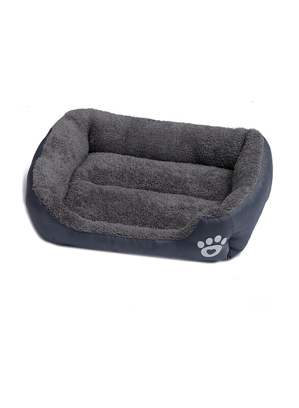 

Grizzly 80 x 60cm Square Dog Bed, Extra Large, Grey