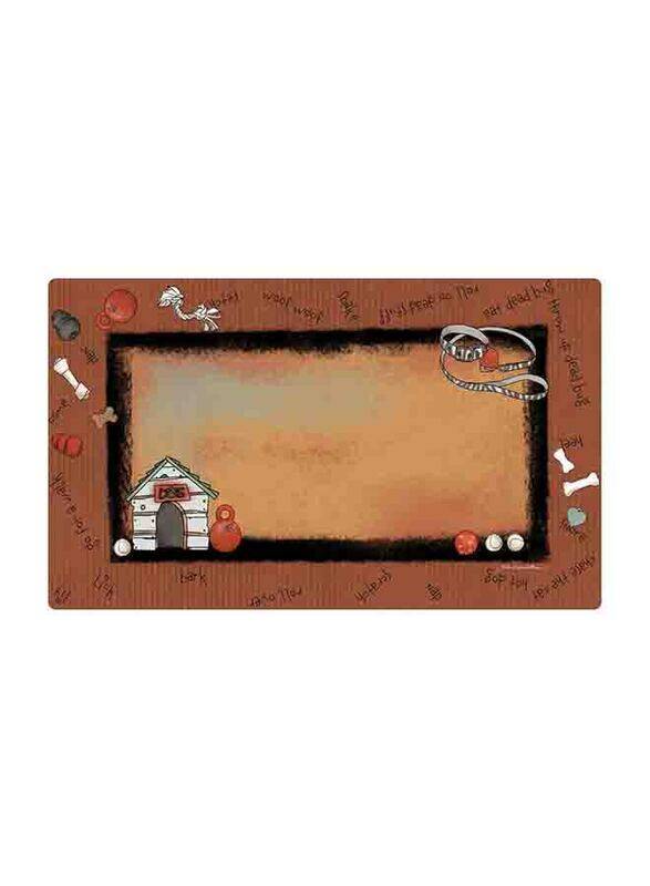 

Drymate Stripe Border Bowl Dogs Place Mat, Brown