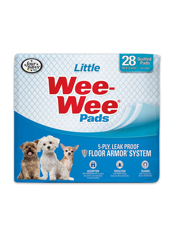 

Four Paws Wee-Wee Pads for Little Dogs, 28 Pieces, White