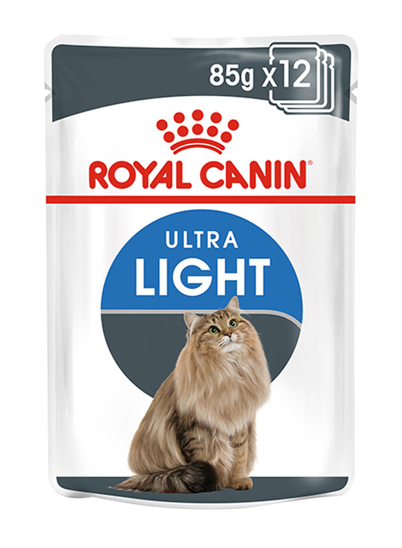 

Royal Canin Feline Care Nutrition Ultra Light Gravy Cat Wet Food, 12 Pouches x 85g