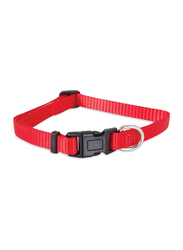 Petmate Standard Nylon Adjustable Dog Collar, 3/8 x 8-14-inch, Red