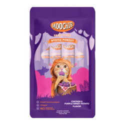 Moochie Fairy Puree Mystic Forest Chicken & Purple Sweet Potato Flavor Cat Pouch Wet Food, 15g