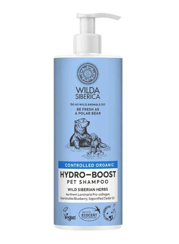 

Wilda Siberica Controlled Organic Natural & Vegan Hydro-Boost Pet Shampoo, 400ml, Blue