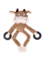 Plush Pet Squeakz Hangers Zebra, Deer, Monkey Dog Toy, Multicolour