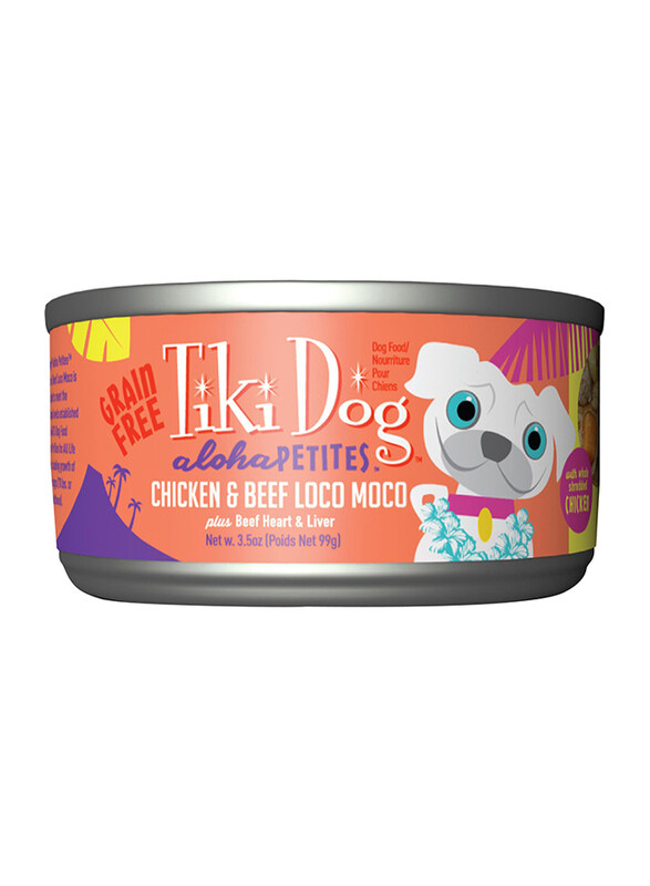 

Tiki Dog Aloha Petites Wet Dog Food Chicken & Beef Loco Moco - 3.5 oz. can