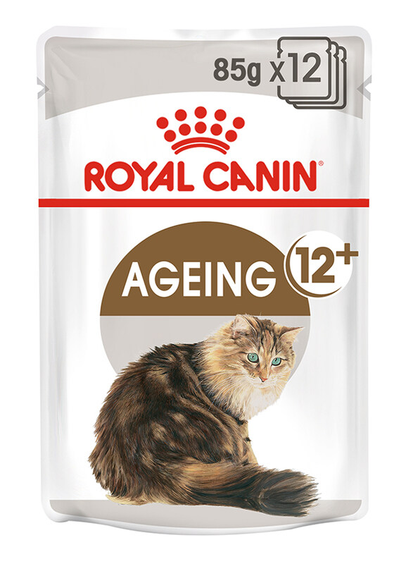 

Royal Canin Feline Health Nutrition Ageing +12 Jelly Cat Wet Food, 12 Pouches x 85g