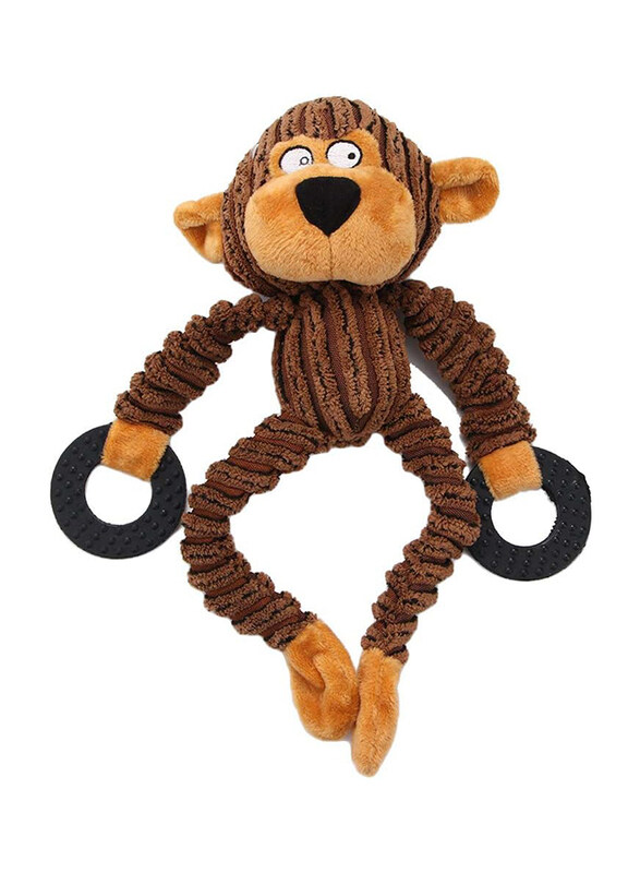 

Plush Pet Squeakz Hangers Zebra, Deer, Monkey Dog Toy, Multicolour