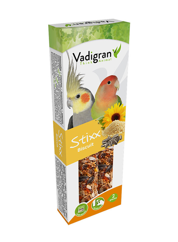 

Vadigran Snack Stixx Budgie Biscuit Dry Bird Food, 115g