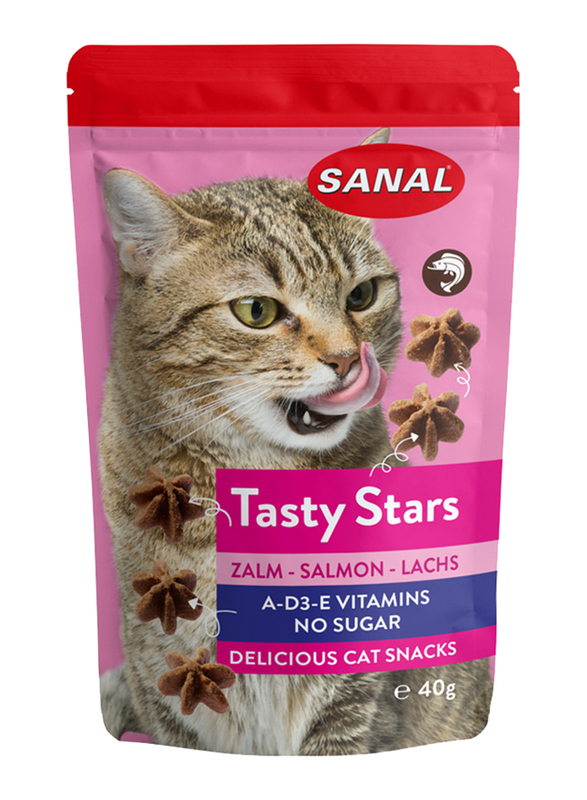 Sanal Tasty Stars Salmon Dry Cat Food, 40g
