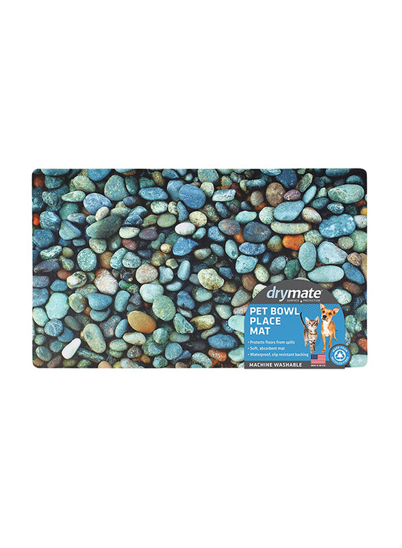 

DryMate River Rock Pet Dogs & Cats Bowl Placemat, 30 x 50cm, Multicolour