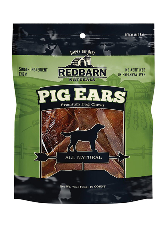 Red Barn Pig Ears Nat Wrapped Chews Dog Dry Food, 5 Chews, 18.4g