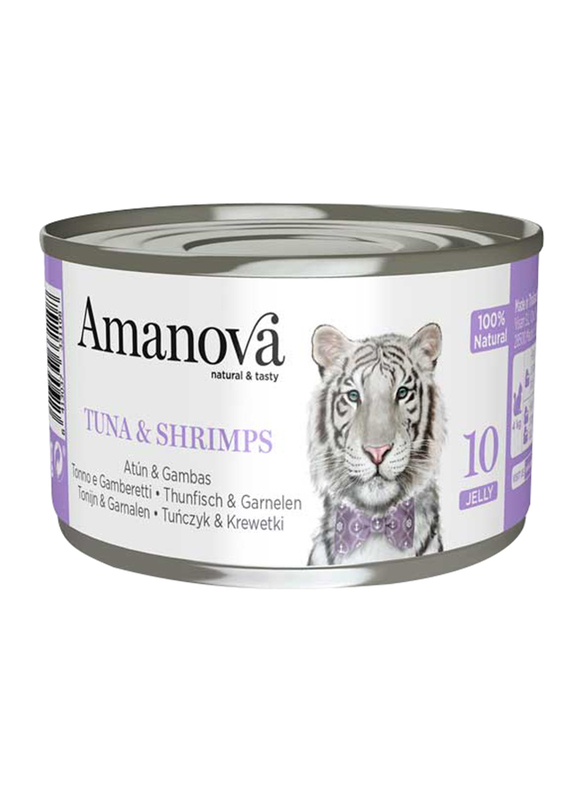 Amanova Canned Cat Tuna & Shrimps Jelly, 70g