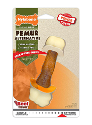 Nylabone Animal Part Alternative Femur Beef Power Chew Toy, Medium, Orange