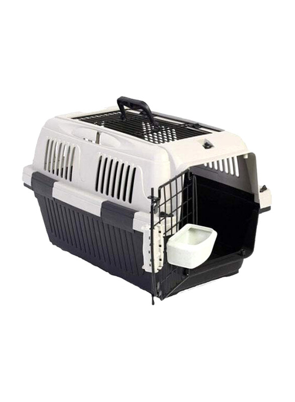 

Nutra Pet Dog & Cat Carrier Box with Grill Top, 63 x 41 x 40cm, Dark Grey