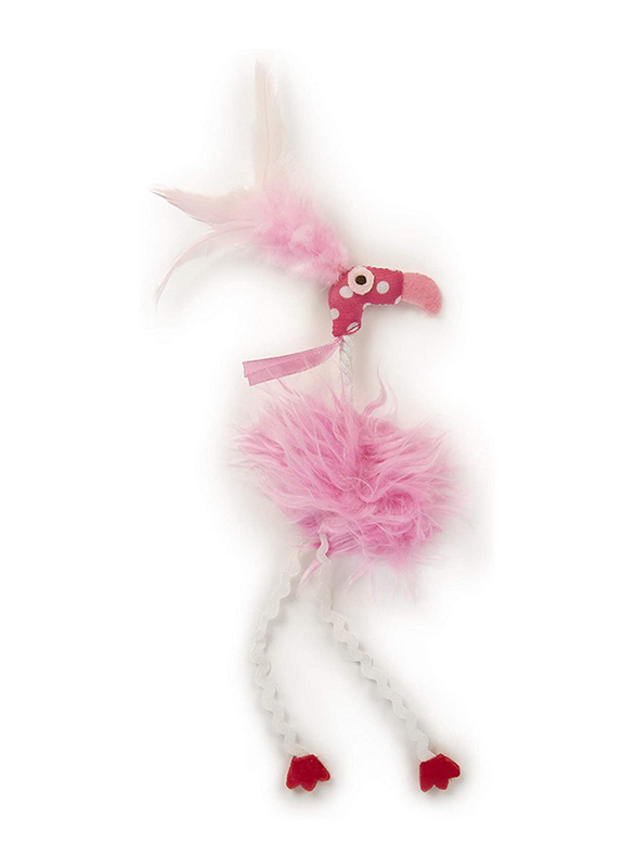 

Smartykat Flamingo Flop Feathered Catnip and Silvervine Cat Toy, Pink