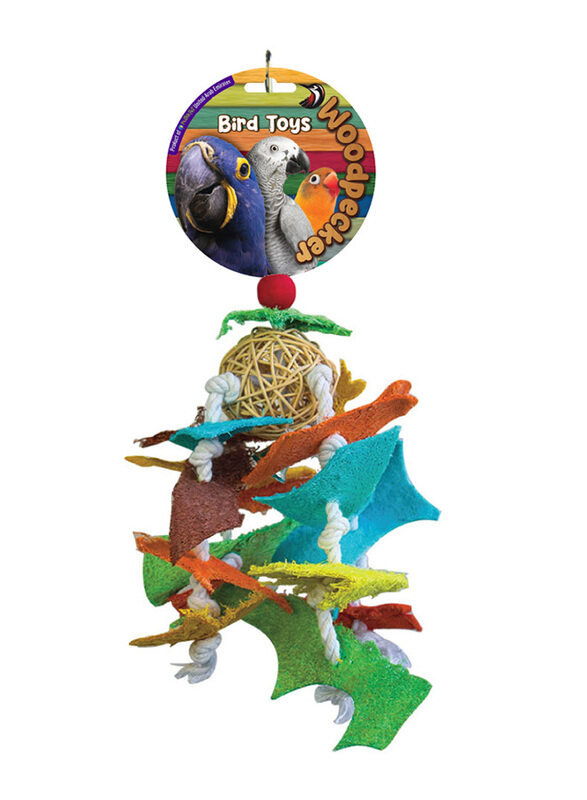 

Woodpecker 42 x 10cm Bat Web Bird Toy, Multicolour