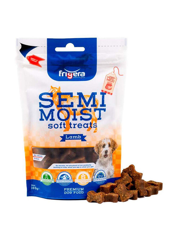 

Frigera Semi-Moist Soft Treats High Meat Gluten & Grain Free Lamb Dog Dry Food, 165g