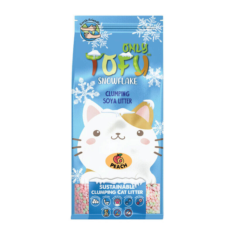 

Nutrapet Tofu Snowflake Clumping Cat Litter, 7 Liters, Peach