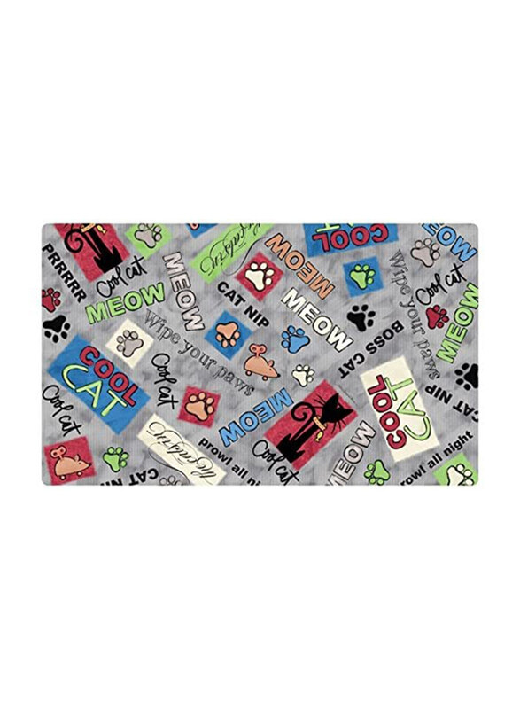 

DryMate Cool Cat Pet Cats Bowl Placemat, 30 x 50cm, Multicolour