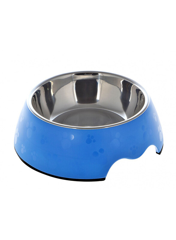 

Nutrapet 700ml Melamine Round Paw Bowl, Large, Blue