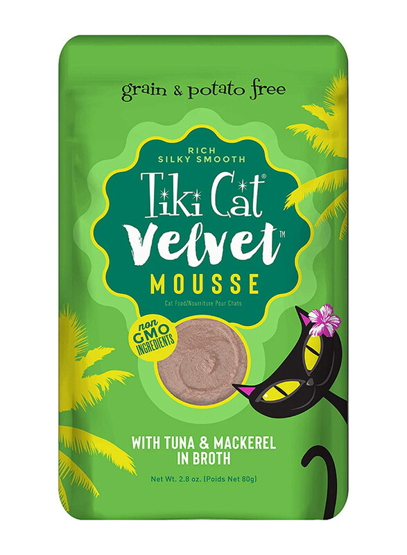 

Tiki Cat Velvet Mousse Wet Cat Food Tuna & Mackerel - 2.8 oz. pouch