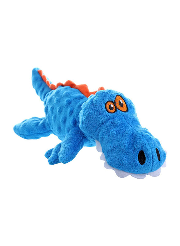 

Go Dog Just For Me Gators Plush Dog Toy with Chew Guard Technology, Small, Blue