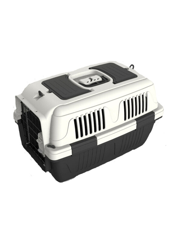

Nutrapet Closed Top Dog & Cat Carrier Box, Dark Grey
