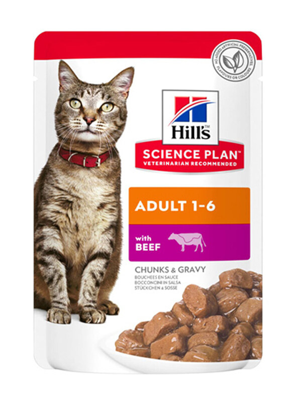 

Hill's Science Plan Adult 1-6 Beef Chunks & Gravy Cat Wet Food, 85g