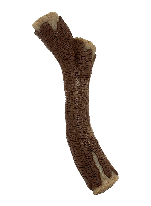 Nylabone Maple Bacon Real Strong Wood Stick Wolf Dog Chew Toy, 1 Count, Brown