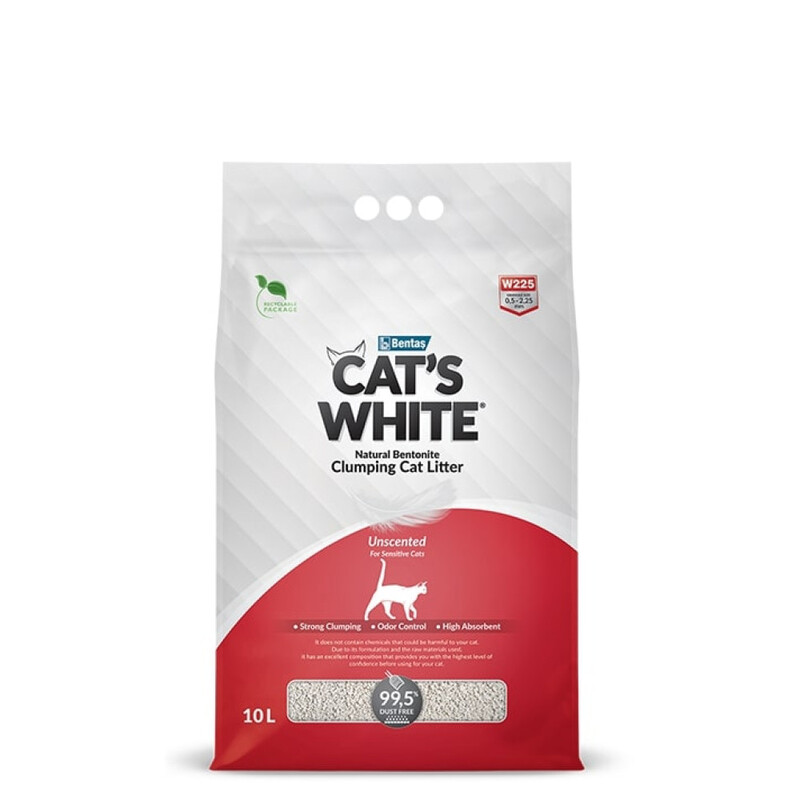 Cat's White Clumping Cat Litter, 10 Liters, Natural