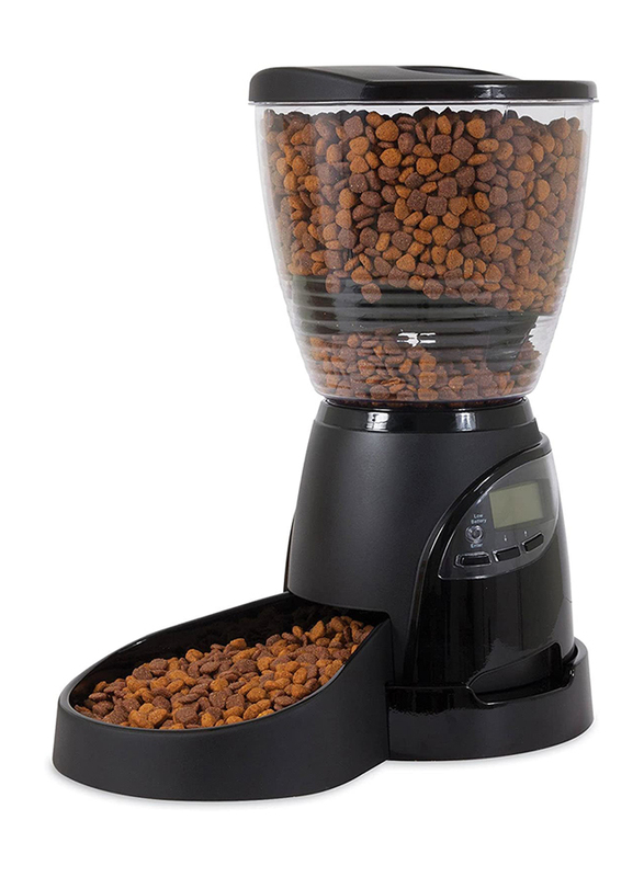 

Petmate Aspen Pet Automatic Lebistro Feeder, 18 Cup/5 Lb, Clear/Black