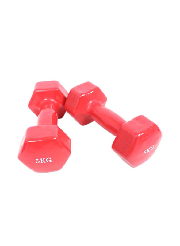 

Body Heart Dumbells Set, 2 x 5KG, Red