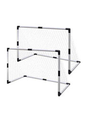 Vida XL Mini Soccer Goals Post Set, 2 Pieces, Multicolour