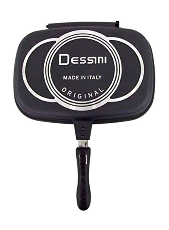 

Dessini 36cm Aluminium Square Double Sided Pressure Pan, Black