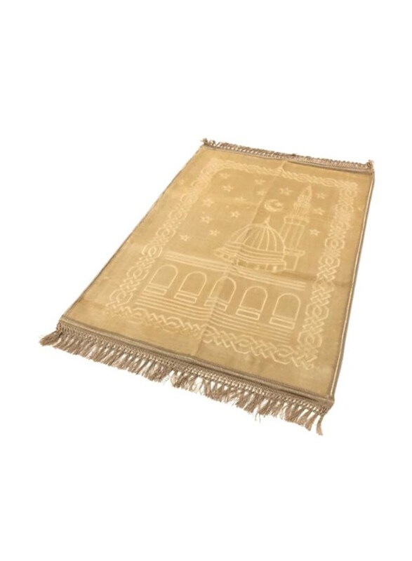 

Generic Rectangular Prayer Mat, 80 x 120cm, Beige/Red