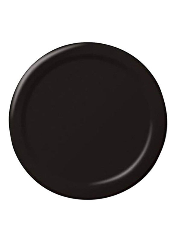 

Unbranded 7-inch 24Ct Creative Converting Touch Velvet Round Luncheon Plate, Black