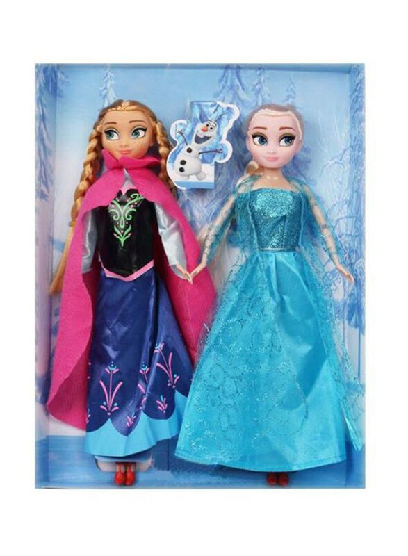 

The White Shop Frozen And Snow Doll Anna Elsa Princess Doll Set, Ages 3+, Multicolour